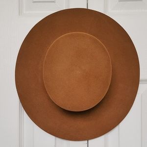GIGI Pip Dahlia Felt Hat, Brown, 57 S/M
